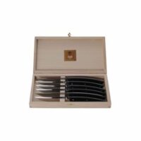 Coffret 6 couteaux de table Le Thiers manche nacrine gris foncé Gris Dozorme