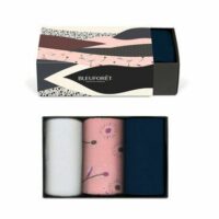 Coffret Cadeau Coton Bords Roulés PissenlitsRose Rose Bleuforêt