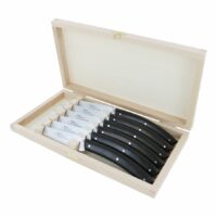 Coffret de 6 couteaux à steak Le Thiers bois d'ébène Noir André Verdier