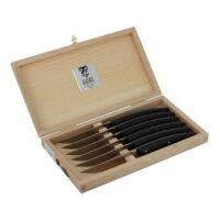 Coffret de 6 couteaux mats Thiers Noir Dozorme