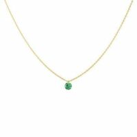 Collier Confetti - Emeraude solitaire 0