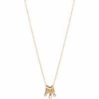 Collier pendentif en or 14 carats Prong Diamond Jaune Zoe Chicco