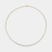 Collier ras de cou Rivière cristaux Blanc Shourouk