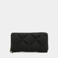 Compagnon Fat Tortoise mesh effet matelassé cuir Noir Comme des Garçons WALLETS