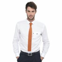 Cravate Tricot à  pois Roland-Garros homme - terre-battue Orange Roland Garros