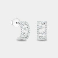 Créoles Dewdrop en or blanc Gris De Beers Jewellers