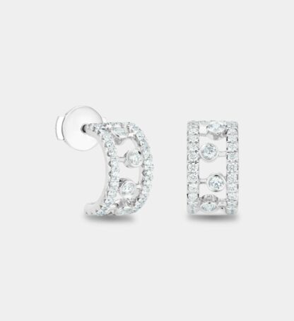 Créoles Dewdrop en or blanc Gris De Beers Jewellers