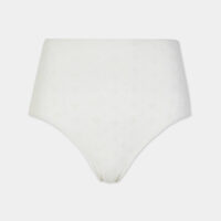 Culotte de bain taille haute guipure Blanc Faithfull The Brand