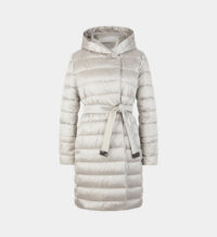 Doudoune Novef mi-longue réversible satinée ceinture capuche Gris 'S Max Mara