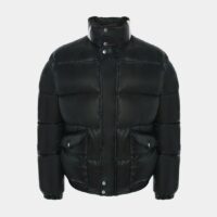 Doudoune ajustée Graffiti Logo Puffer courte Noir Alexander McQueen