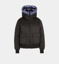 Doudoune bomber Alexa réversible court capuche Bleu Dualist