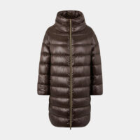 Doudoune mi longue zip Marron Herno