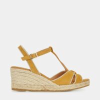 Espadrilles compensées Ante suède Jaune Kanna