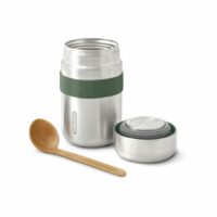 Food Flask Stainless Steel New olive 400 ml Vert Black + Blum