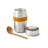 Food Flask Stainless Steel New orange 400 ml Orange Black + Blum