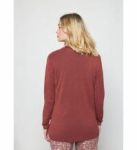 Gilet long avec poches en lin flammé - Tabata Rouge Maison Montagut