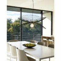 Grande suspension LIBELLULE métal noir Ø100 cm 60W Noir Forestier