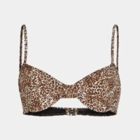 Haut de maillot de bain Maxime top Charlie leopard Marron Faithfull The Brand