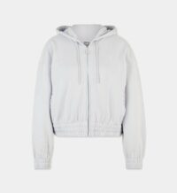 Hoodie crop décontracté zip coton Bleu Puma