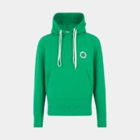 Hoodie droit coton molletonné oeillet métal Vert Craig Green