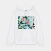 Hoodie droit imprimé Johanna Neurath en coton bio Blanc Kenzo