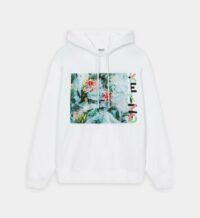 Hoodie droit imprimé Johanna Neurath en coton bio Blanc Kenzo