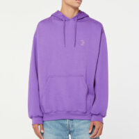 Hoodie droit message coton bio Violet Maison Labiche