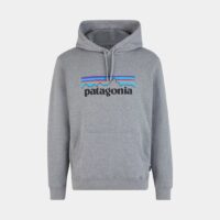 Hoodie droit molleton recyclé signature Gris Patagonia