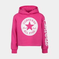 Hoodie droit signature coton mélangé Rose Converse