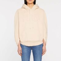 Hoodie oversize coton molleton numéros Rose MM6 Maison Margiela