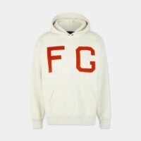 Hoodie oversize patch monogramme coton molleton Beige Fear Of God