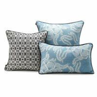 Housse de coussin Canevas Bleu Le Jacquard Francais