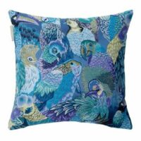 Housse de coussin JUNGLE BIRDS Bleu Madura