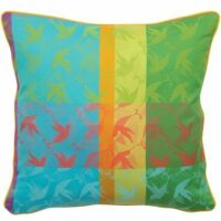 Housse de coussin pur coton   Mille colibris Multicolore Garnier-thiebaut