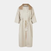 Imperméable Emma ample long coton capuche manches 3/4 Beige 'S Max Mara