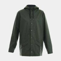 Imperméable droit capuche visière mi-long Vert Rains