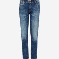 Jean Candiani boyfriend crop froissé bleu denim Bleu Le Temps Des Cerises