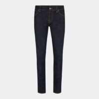 Jean Tight Terry slim coton organique stretch brut Bleu Nudie Jeans