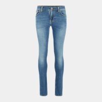 Jean skinny délavé coton Bleu Nudie Jeans