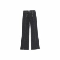 Jeans flare uni PAULA G Gris La Petite Etoile