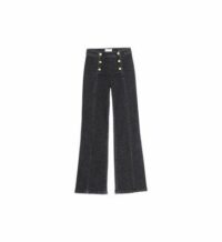 Jeans flare uni PAULA G Gris La Petite Etoile