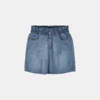 Jupe droite taille haute denim courte en coton Bleu Levi's Kids