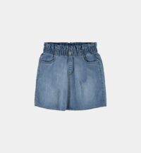 Jupe droite taille haute denim courte en coton Bleu Levi's Kids