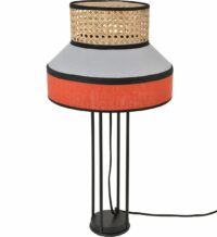Lampe avec abat jour SINGAPOUR gris et tomette H59 x Ø30 cm Gris Market Set
