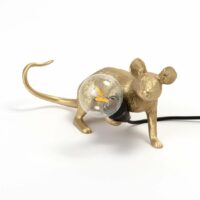 Lampe de table Souris LED  Lop Lying or Jaune Seletti