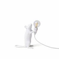 Lampe décorative souris LED USB blanche Blanc Seletti