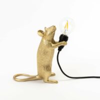 Lampe décorative souris LED USB or Jaune Seletti