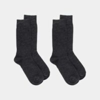 Lot de 2 paires de chaussettes en laine Gris Doré Doré