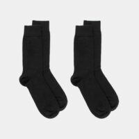 Lot de 2 paires de chaussettes en laine Noir Doré Doré