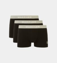 Lot de 3 boxers coton bio extensible Noir Mariner